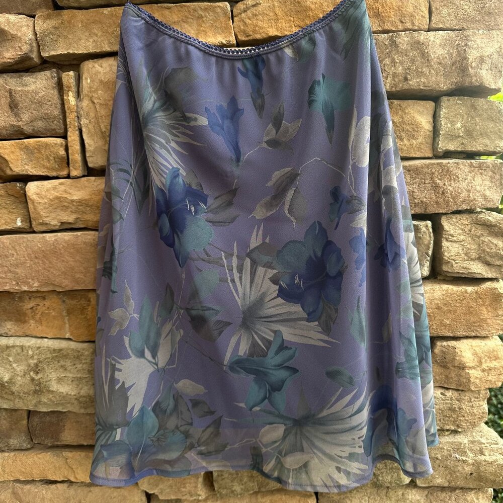 Connected Petite Apparel Blue & Purple Skirt Size M